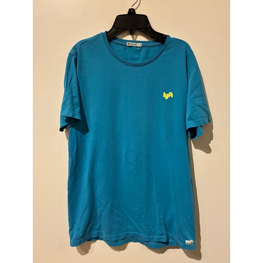 Marine Layer Mens Lyft Graphic T-Shirt Blue Supima Cotton Modal Size M